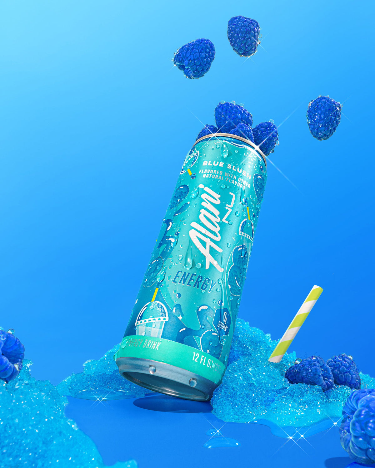 Blue Slush Blue-Raspberry Energy Drink - 12-Pack