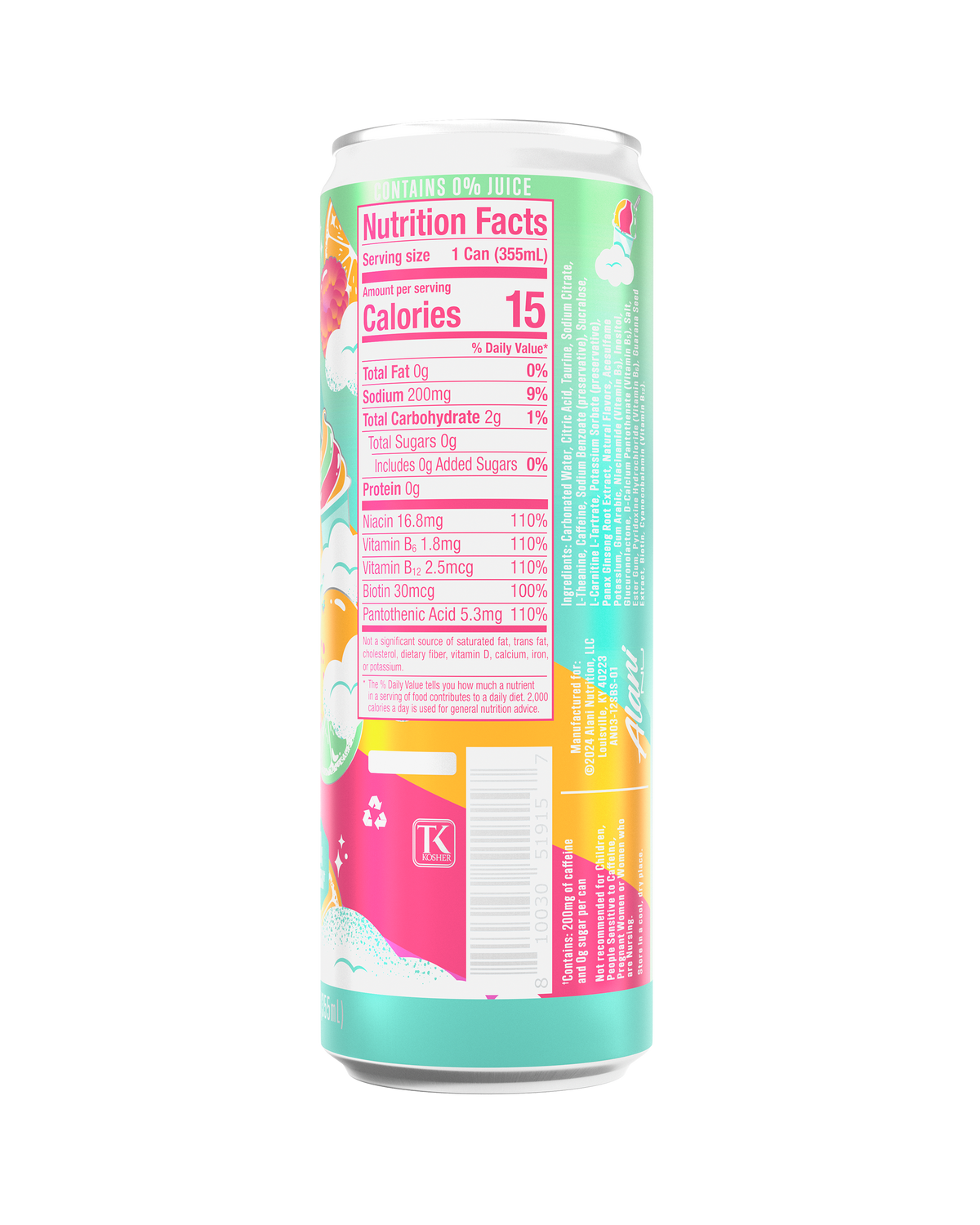 Sherbet Swirl Citrus-Berry Energy Drink - 12-Pack