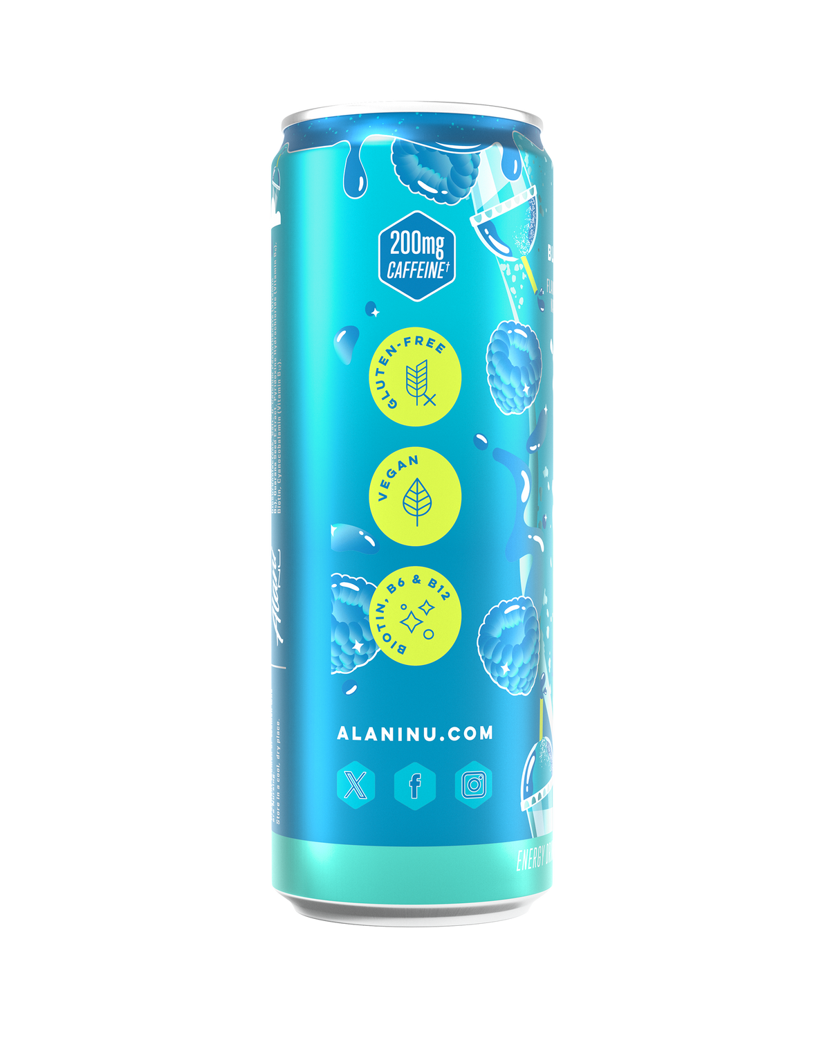 Blue Slush Blue-Raspberry Energy Drink - 12-Pack