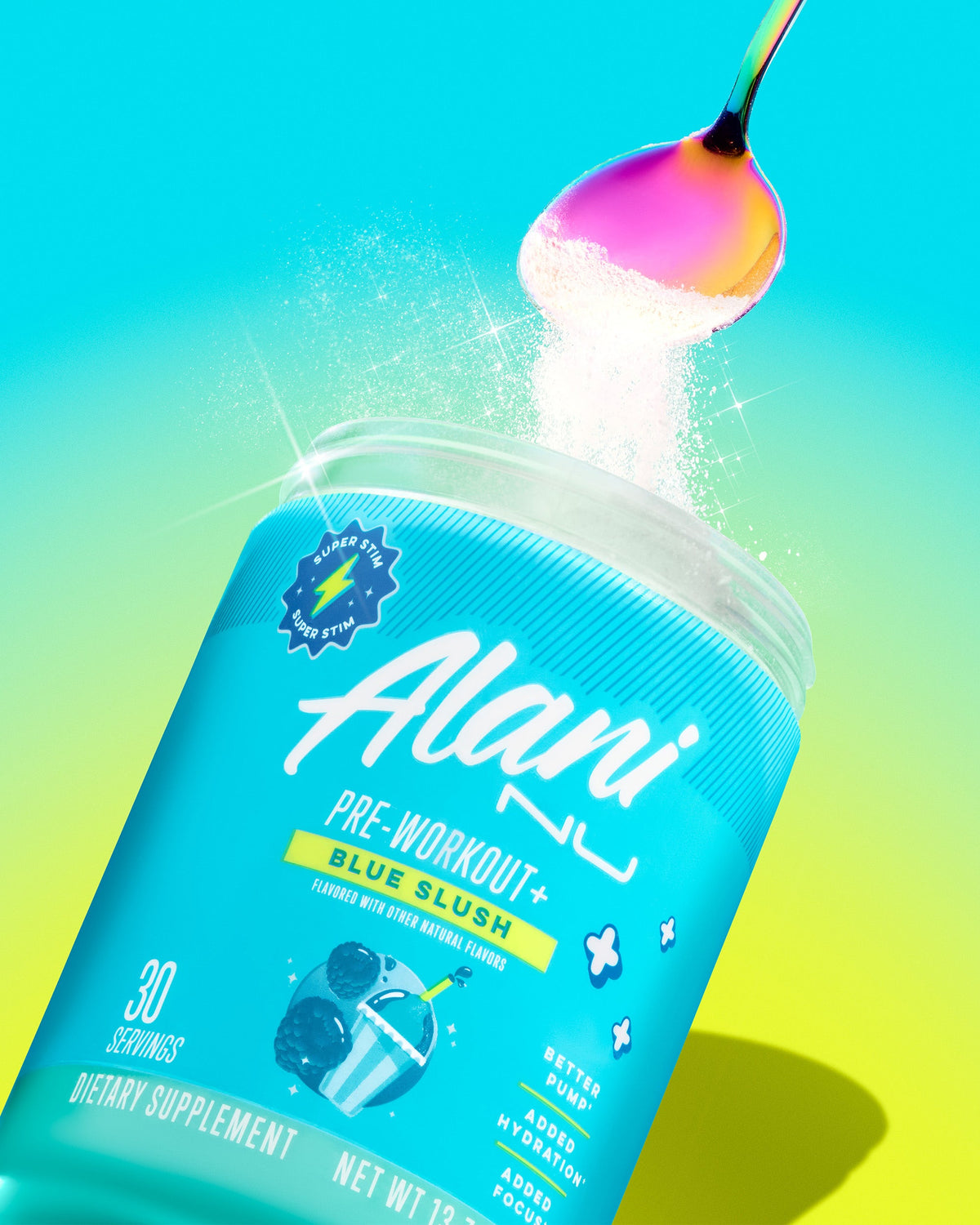 Blue Slush Pre-Workout+ Powder - 30 Servings