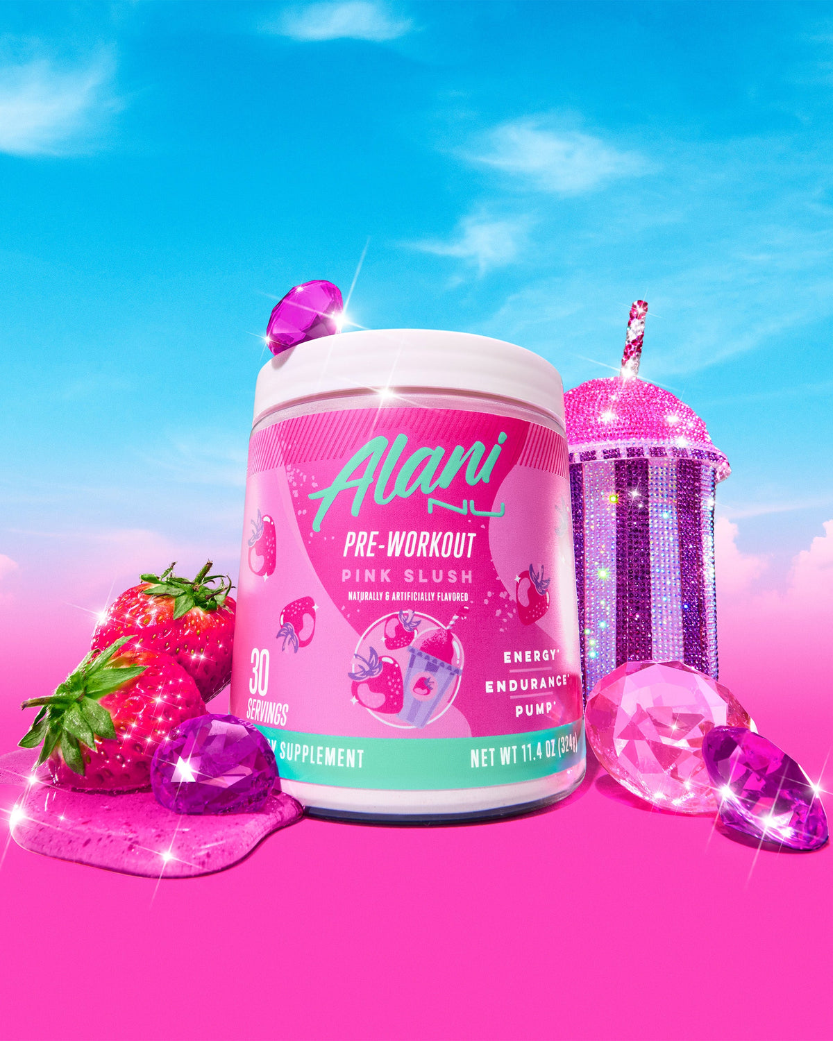 Pink Slush Pre-Workout Formula - 30 Servings
