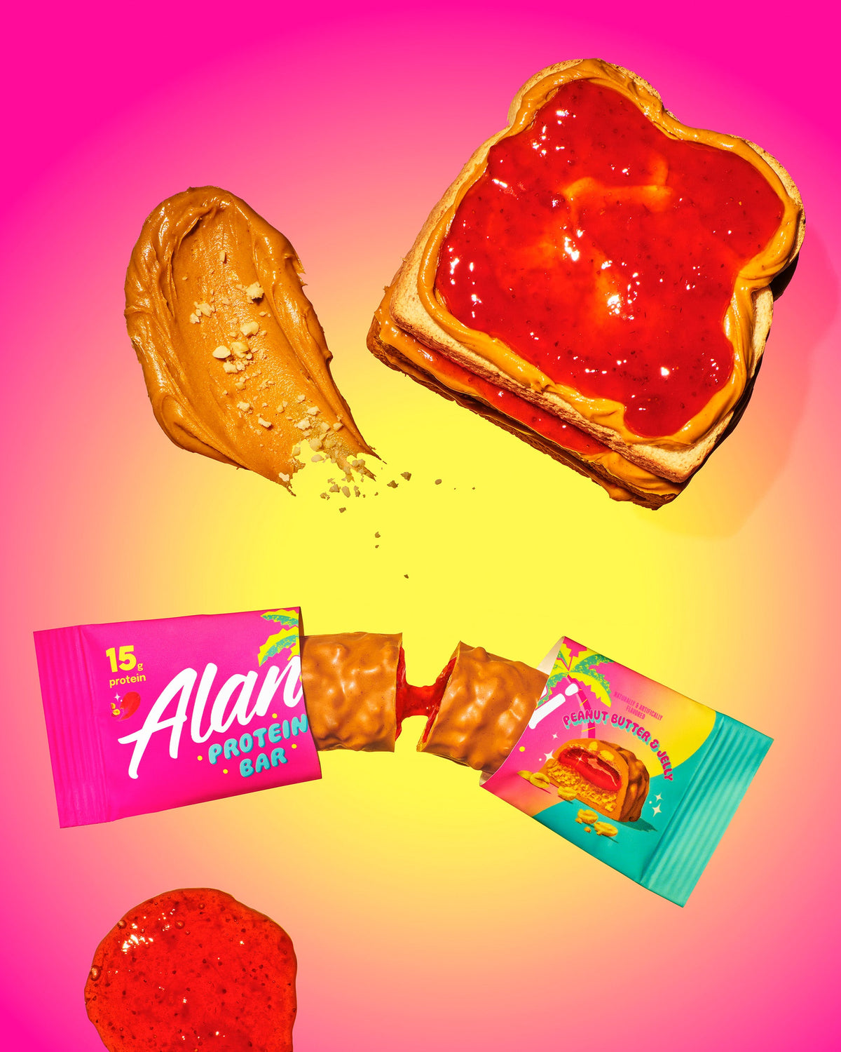 Peanut Butter & Jelly Gluten-Free Protein Bars - 4-Pack