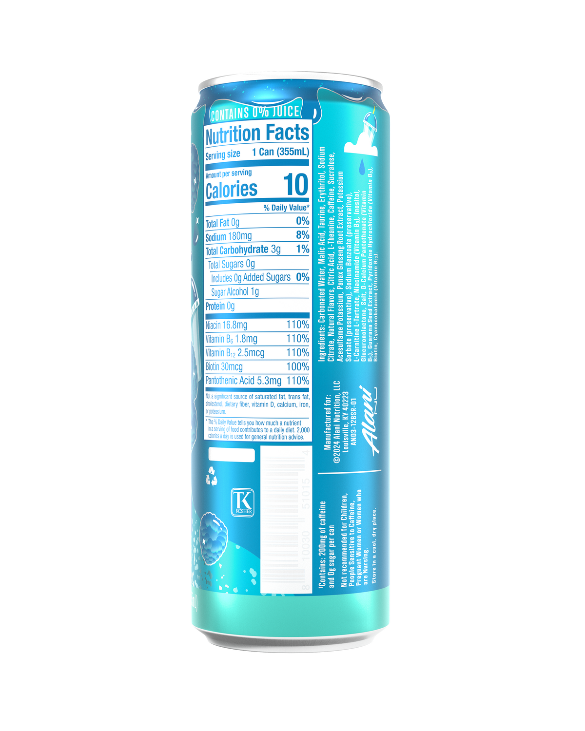 Blue Slush Blue-Raspberry Energy Drink - 12-Pack