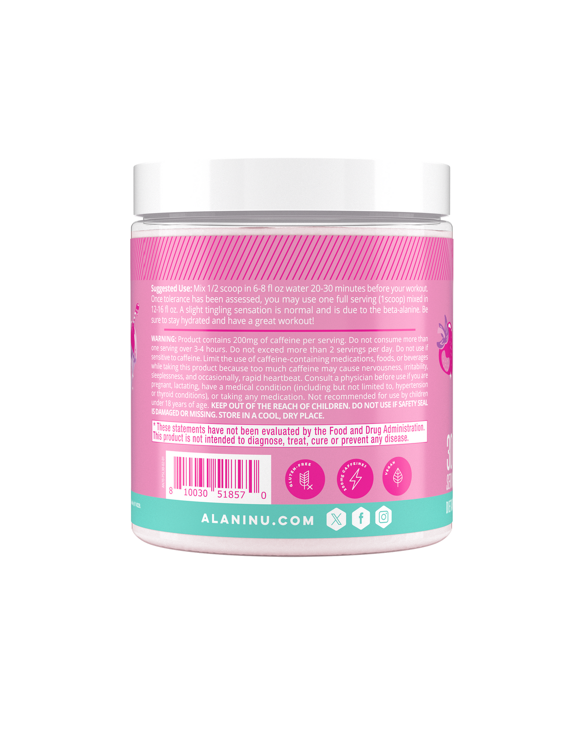 Pink Slush Pre-Workout Formula - 30 Servings