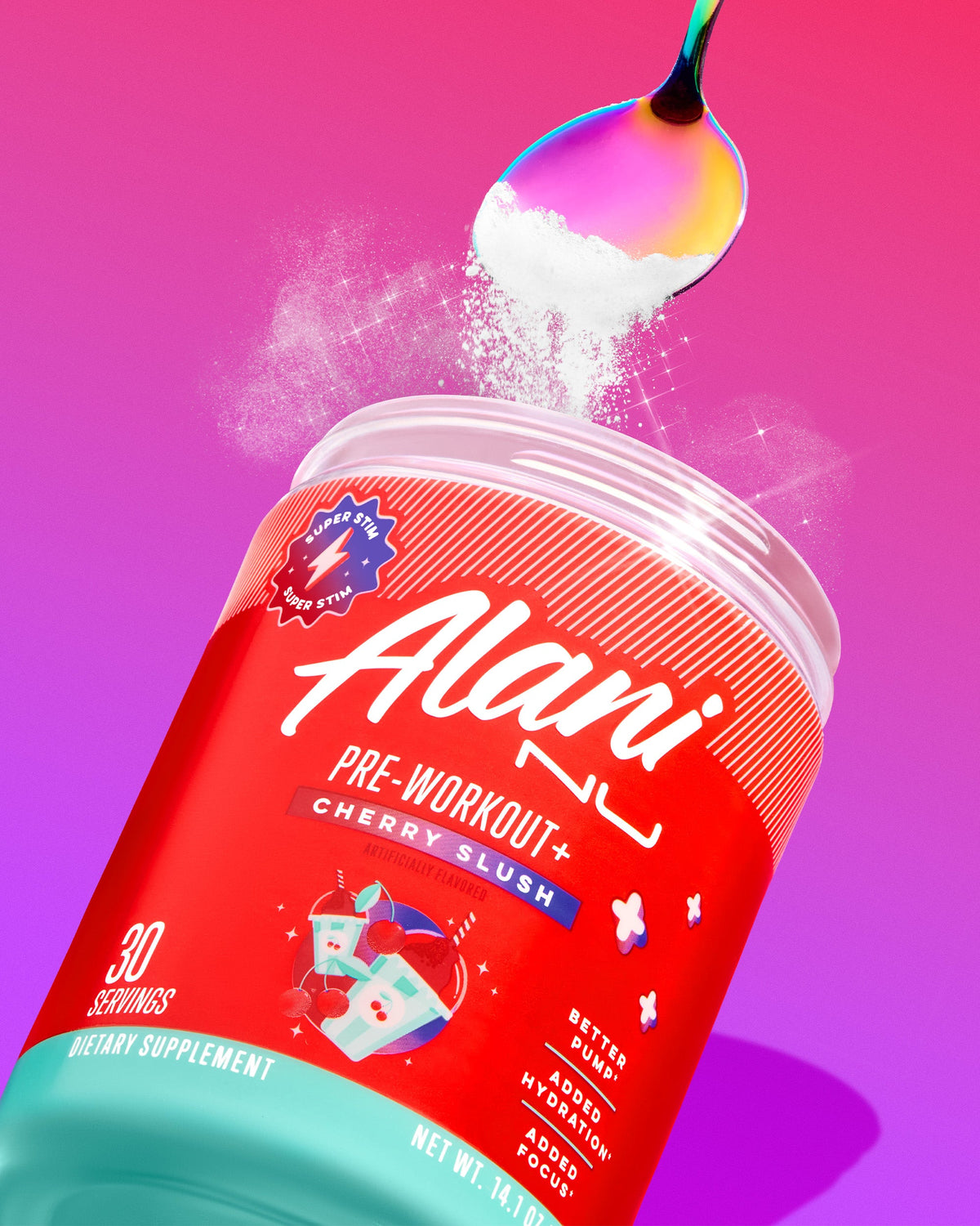 Cherry Slush Pre-Workout+ Powder, 30 Servings