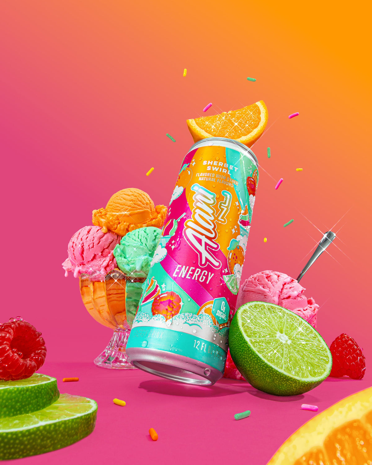 Sherbet Swirl Citrus-Berry Energy Drink - 12-Pack