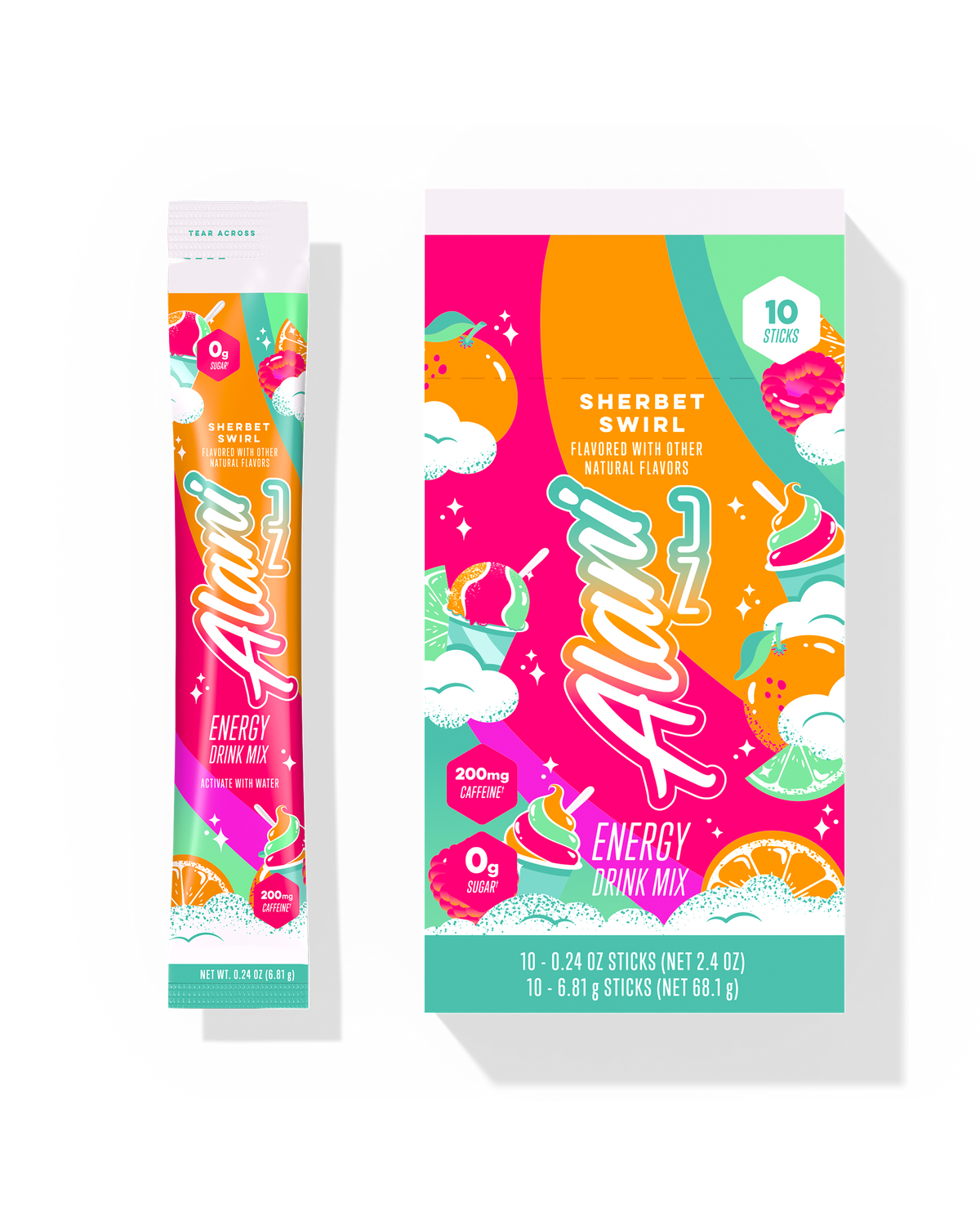 Sherbet Swirl Energy Stick Drink Mix - 10-Pack